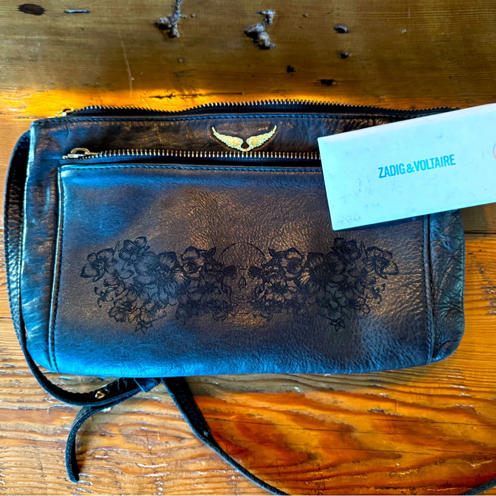 Zadig Voltaire black cross body handbag